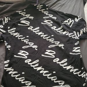 Balenciaga Allover Logo Printed Shirt